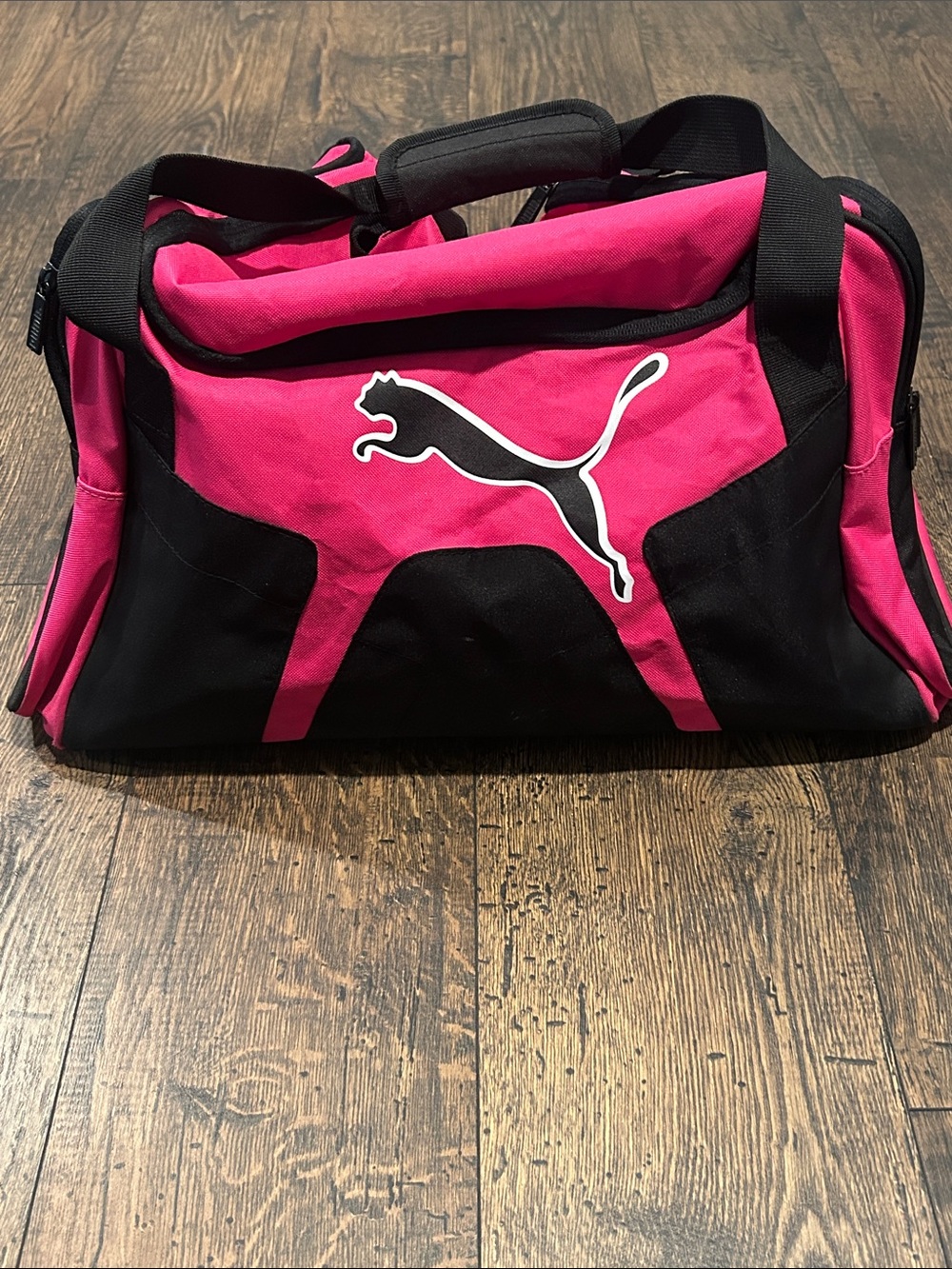 Puma Hot Pink/Fuchsia & Black Y2K Duffel Bag